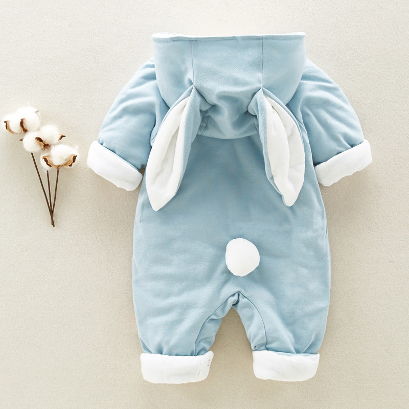 Cotton Padded Hooded Baby Romper – Thickened Chinchilla Hooded Onesies for Newborns & Infants - LIFE STORES UGANDA