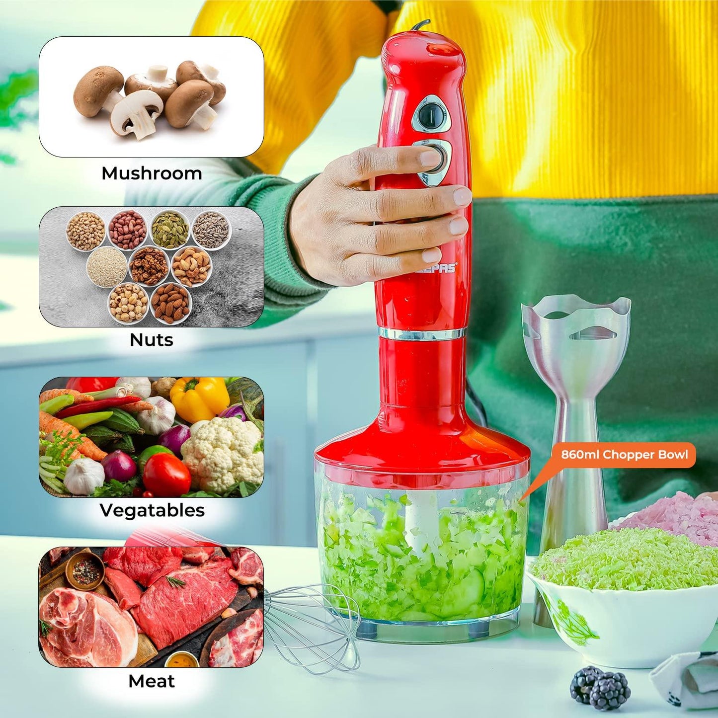 Geepas GHB6136 400W Hand Blender – Versatile & Powerful Kitchen Essential - LIFE STORES UGANDA