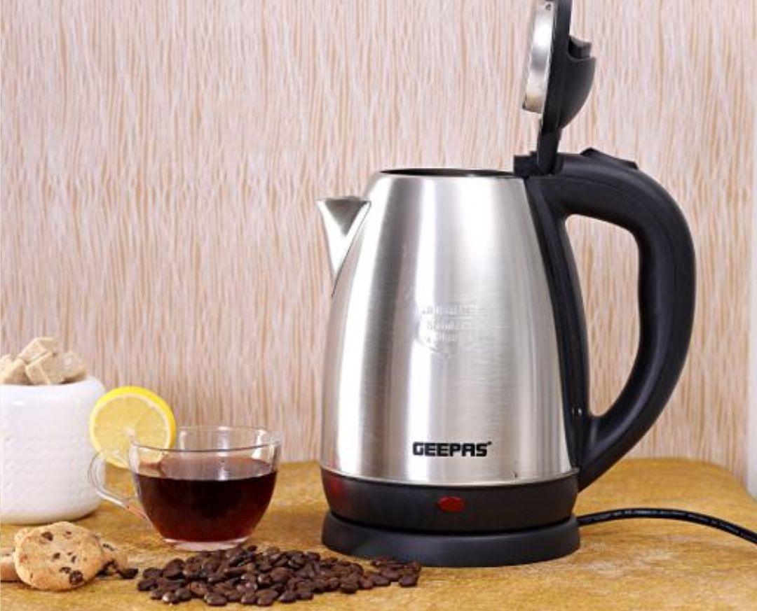Geepas GK5454N Stainless Steel Electric Kettle – Fast, Safe & Reliable - LIFE STORES UGANDA