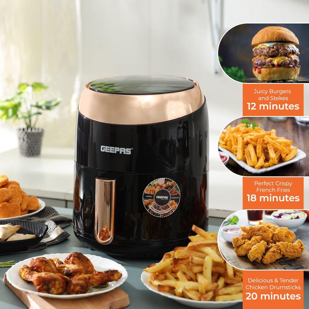 Geepas GAF37501N 3.5L Digital Air Fryer | Oil-Free Cooking, Touchscreen Control & Easy Cleaning - LIFE STORES UGANDA