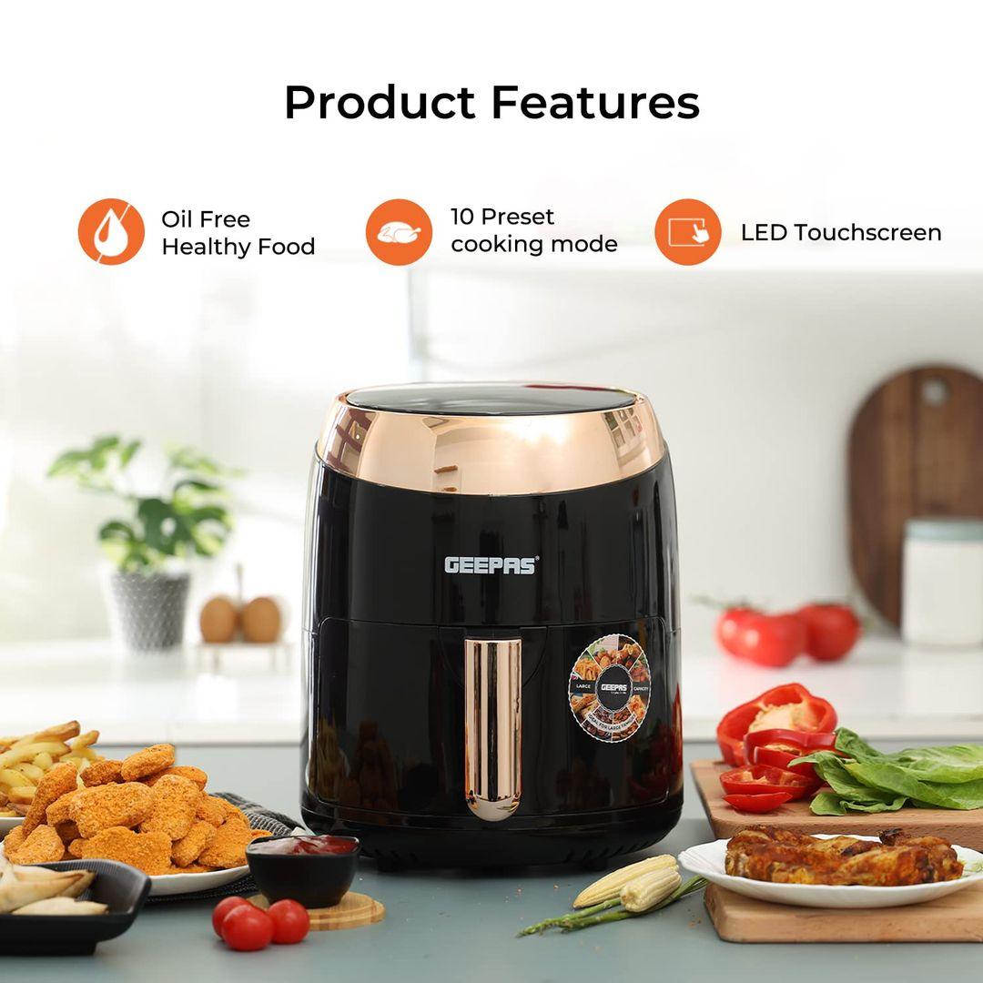 Geepas GAF37501N 3.5L Digital Air Fryer | Oil-Free Cooking, Touchscreen Control & Easy Cleaning - LIFE STORES UGANDA
