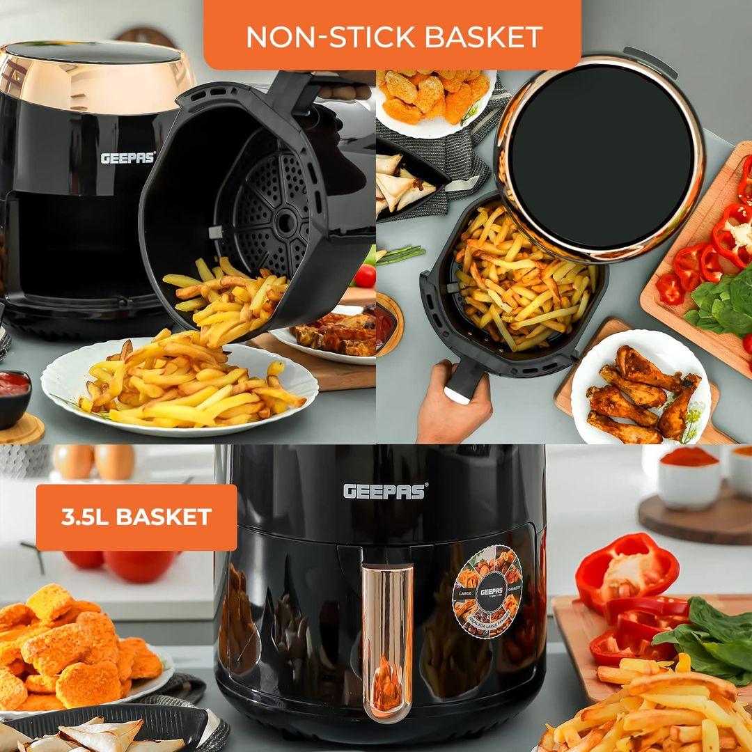 Geepas GAF37501N 3.5L Digital Air Fryer | Oil-Free Cooking, Touchscreen Control & Easy Cleaning - LIFE STORES UGANDA