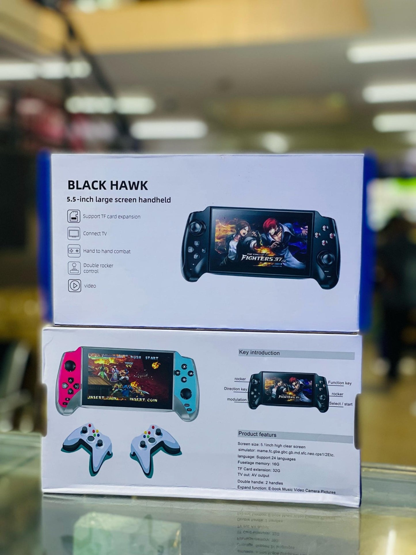 Black Hawk 5.5-Inch Handheld Gaming Console – Ultimate Retro Gaming & Entertainment Device - LIFE STORES UGANDA