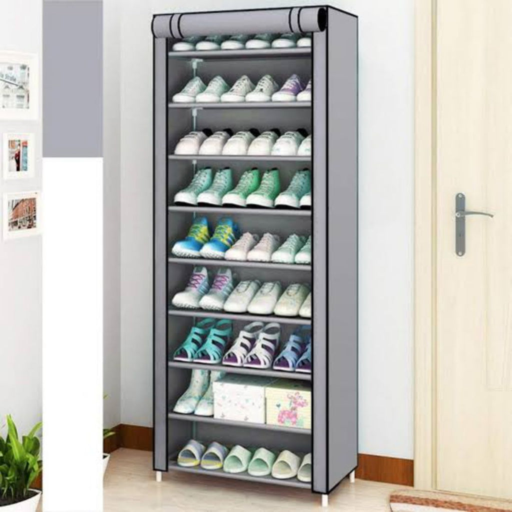 10-Layer Shoe Rack – Durable Non-Woven Fabric & Steel Organizer