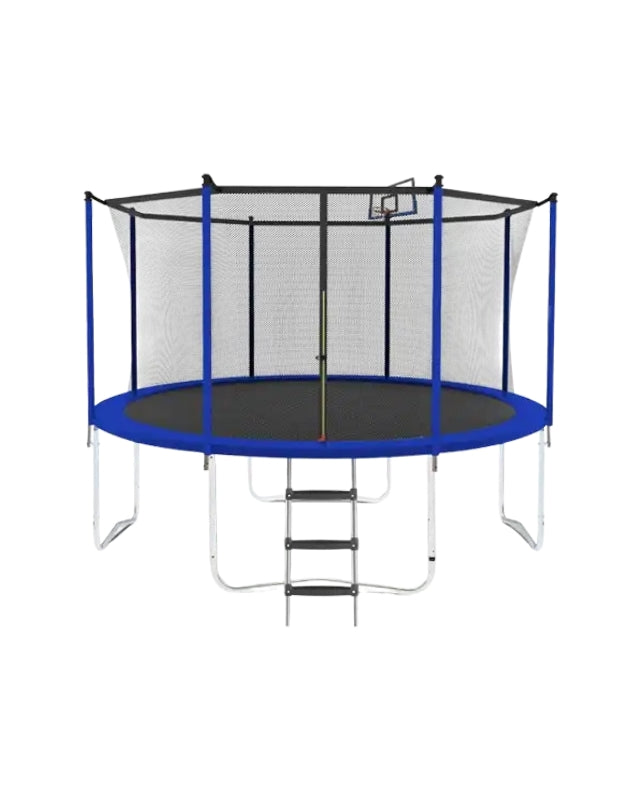 10FT Trampoline with Basketball Hoop for Kids | W-Shape Legs | UV-Resistant Mat & Padding | Indoor Outdoor Backyard Fun