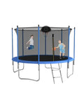 SkyBound 10FT Trampoline for Kids Adult, Outdoor Trampoline with Enclosure Net & Basketball Hoop