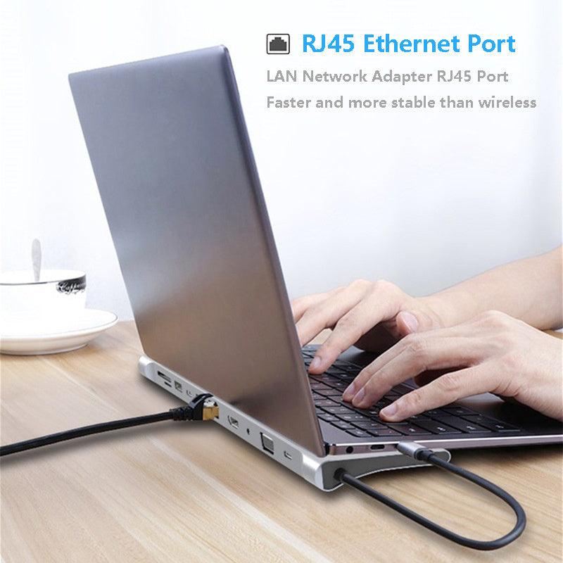 Hub Laptop Expansion Dock – 11in1 Multifunctional Docking Station – The Ultimate Connectivity Solution - LIFE STORES UGANDA