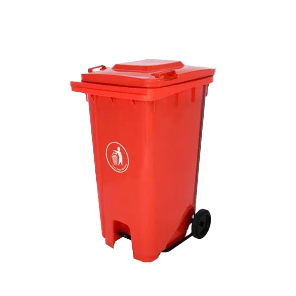 120L Pedal Mobile Garbage Bin – Plastic Dustbin with Wheels, Heavy-Duty Outdoor Waste Container