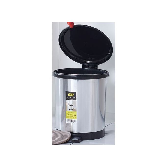 12L Stainless Steel Wastebin – Pedal Trash Can, Fingerprint-Resistant, Quiet-Close