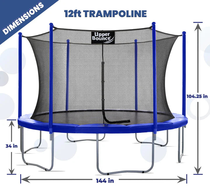 Little Tikes Mega 12FT Trampoline for Kids, Outdoor Trampoline with Safety Enclosure