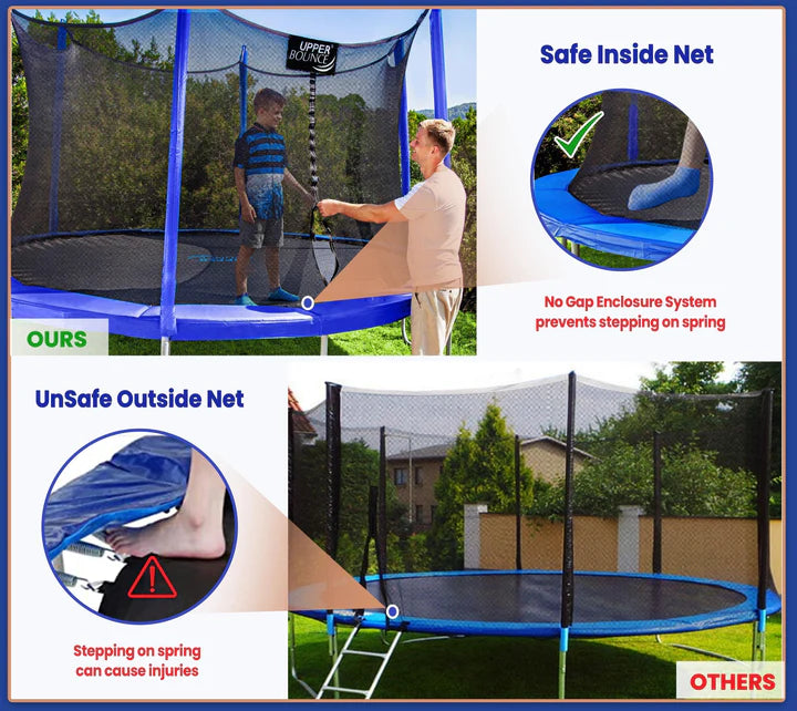 Little Tikes Mega 12FT Trampoline for Kids, Outdoor Trampoline with Safety Enclosure
