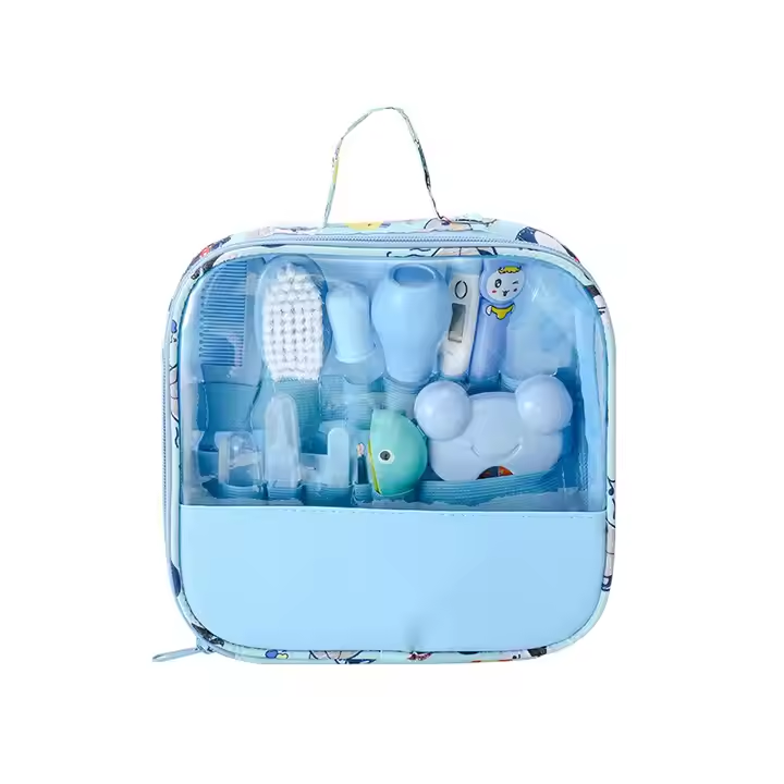Newborn Baby Care Grooming Kit 13-Piece Set | Baby Nursing Kit with Hair Brush, Comb, Nail Clippers & More | Complete Daily Care Supplies