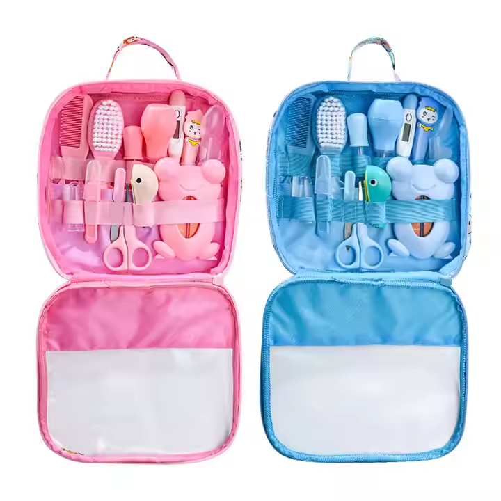 Newborn Baby Care Grooming Kit 13-Piece Set | Baby Nursing Kit with Hair Brush, Comb, Nail Clippers & More | Complete Daily Care Supplies
