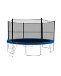 14FT Trampoline with Enclosure on Clearance, Kids Outdoor Trampoline with Basketball Hoop & No-Gap Safety System
