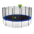 14 Feet Trampoline with Enclosure Safety Net for Kids & Adults | REZNOR | 120kg Capacity | U-Shaped Legs with Ladder | Wear-Resistant PP Jumping Mat