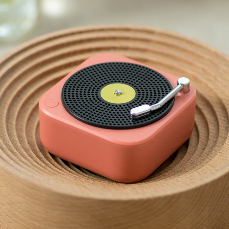 Wireless Mini Portable Vinyl-Style Bluetooth Speaker – Retro Design, Big Sound, Pocket Size! - LIFE STORES UGANDA
