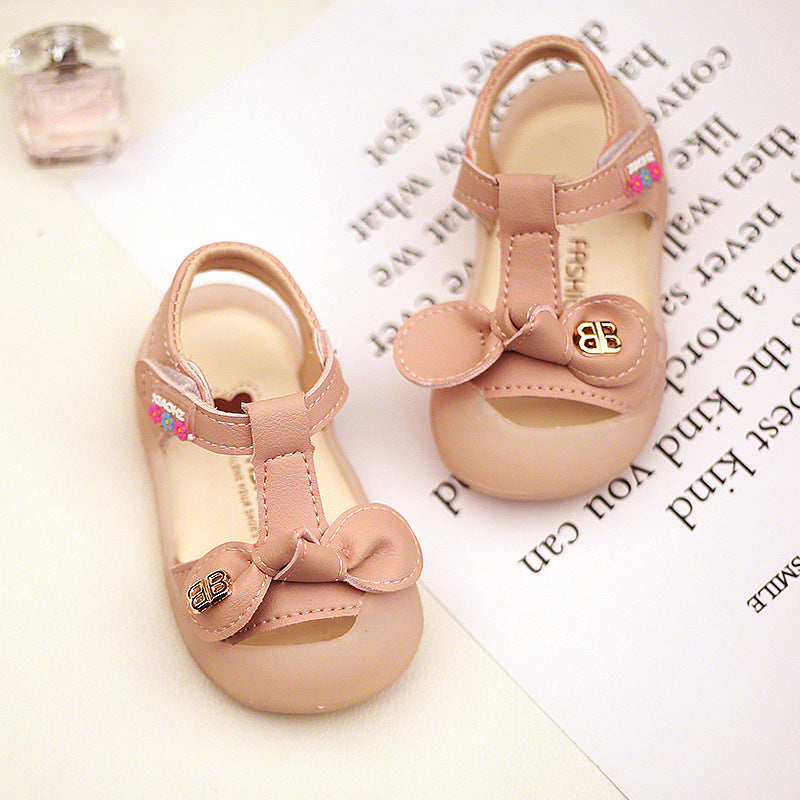 Girls' Soft-Soled Non-Slip Baby Toe Shoes – Casual Toddler & Baby Shoes in White & Pink - LIFE STORES UGANDA