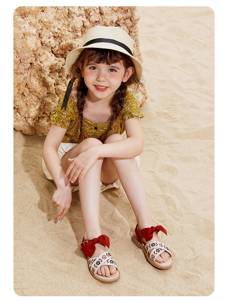 New Baby Children's Shoes – Soft-Soled Floral Velcro Shoes for Girls (4-16 Years) - LIFE STORES UGANDA