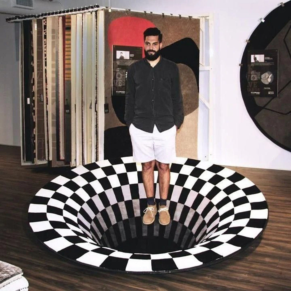 3D Vortex Illusion Carpet – A Stunning Optical Floor Mat to Transform Your Space - LIFE STORES UGANDA