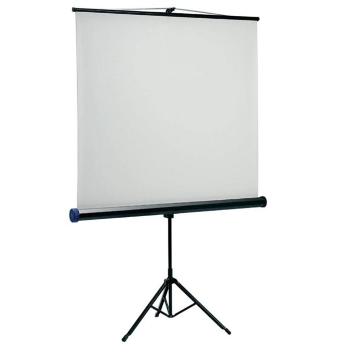 2.4M Projector Screen with Tripod Stand – Portable 96 Inch Manual Pull-Up Projection Screen for Home, Office & Outdoor Cinema