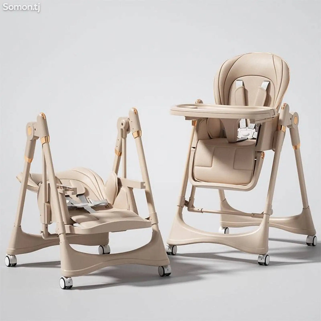 Adjustable 5-in-1 Baby High Chair | Portable Kids Feeding Dining Chair | High Quality Convertible Highchair for Babies & Toddlers