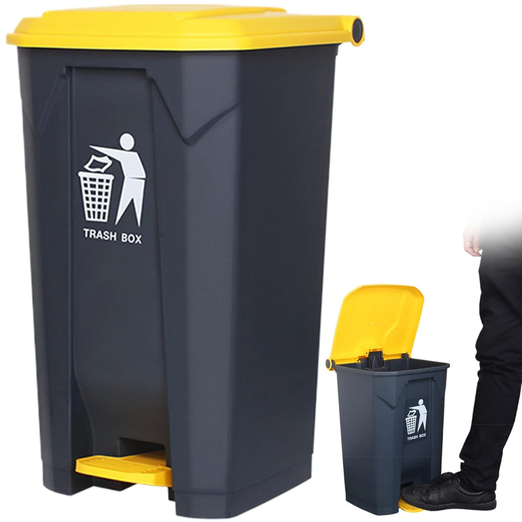 20L Step On-Pedal Dust Bin – Leakproof Trash Can with Lid & Handle, Hygienic & Durable for Home & Office
