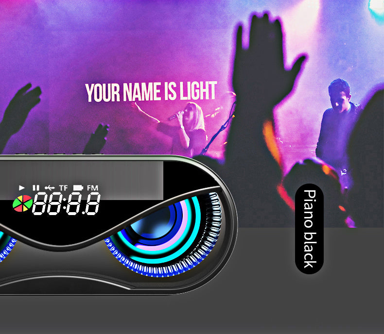 Colorful Lights Bluetooth Speaker with Dual Speakers, Time Display & Alarm Clock – Portable 2500mAh Battery - LIFE STORES UGANDA