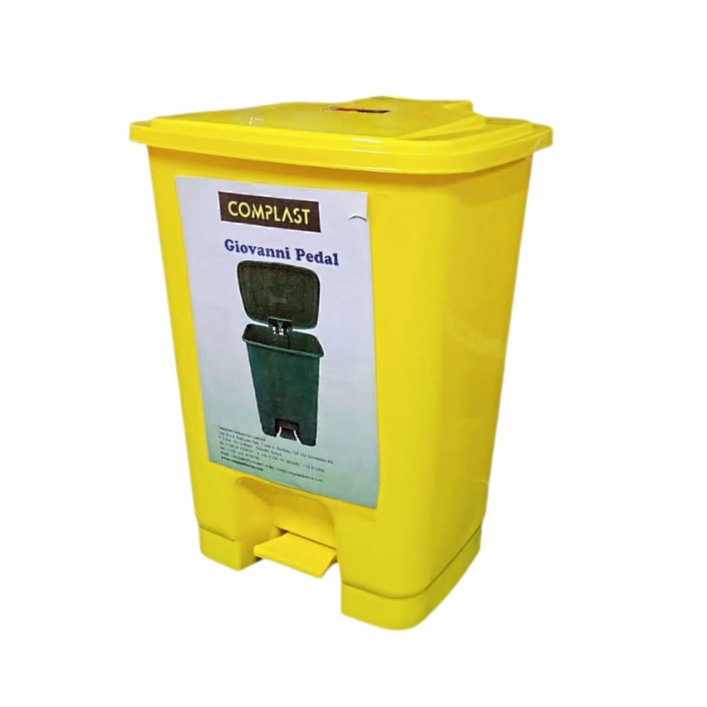 Complast 30L Pedal Dust Bin – Strong, Stylish Round Trash Can with Lid for Kitchen, Office & Outdoors