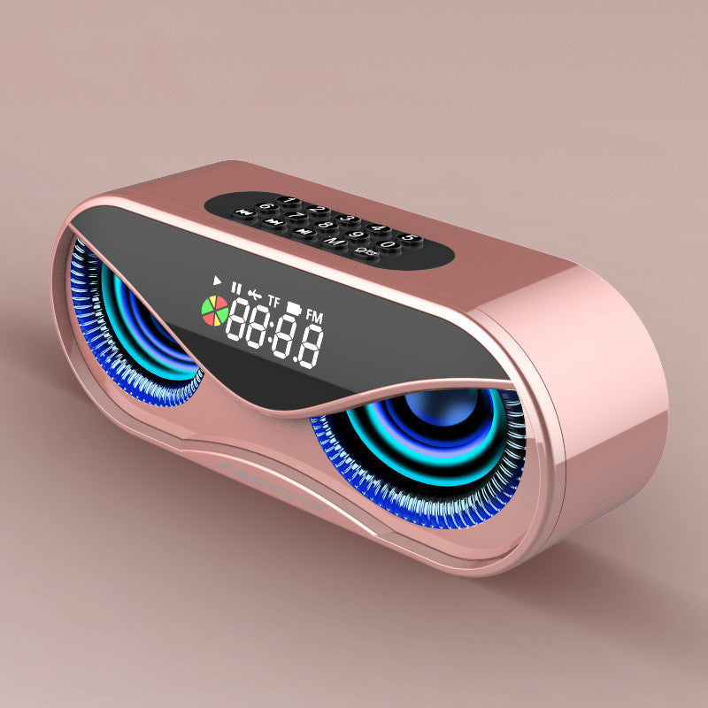 Colorful Lights Bluetooth Speaker with Dual Speakers, Time Display & Alarm Clock – Portable 2500mAh Battery - LIFE STORES UGANDA