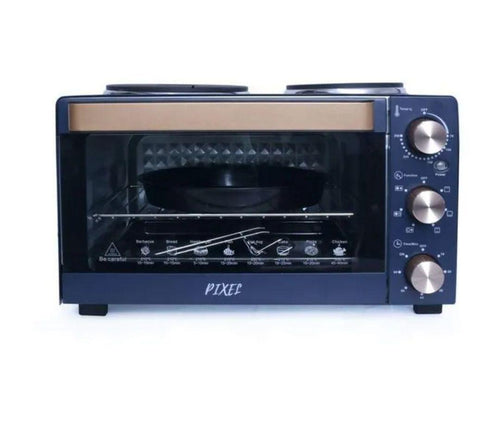 26L PIXEL Mini Oven with 2 Hot Plates – Compact & Versatile! - LIFE STORES UGANDA