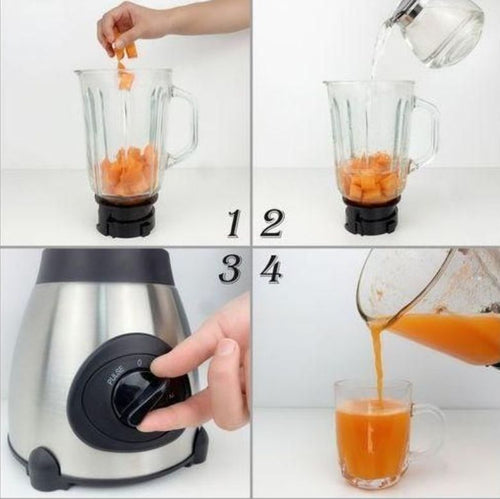 1.5L 2-in-1 Ice Crusher Blender – Unbreakable Glass Jar, High-Speed Motor, One-Touch Pause