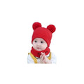 2 Pcs Baby Toddler Winter Hat and Scarf Set | 100% Cotton Knit Earflap Beanie with Pom Pom & Scarf | for Boys & Girls 3M-4 Years