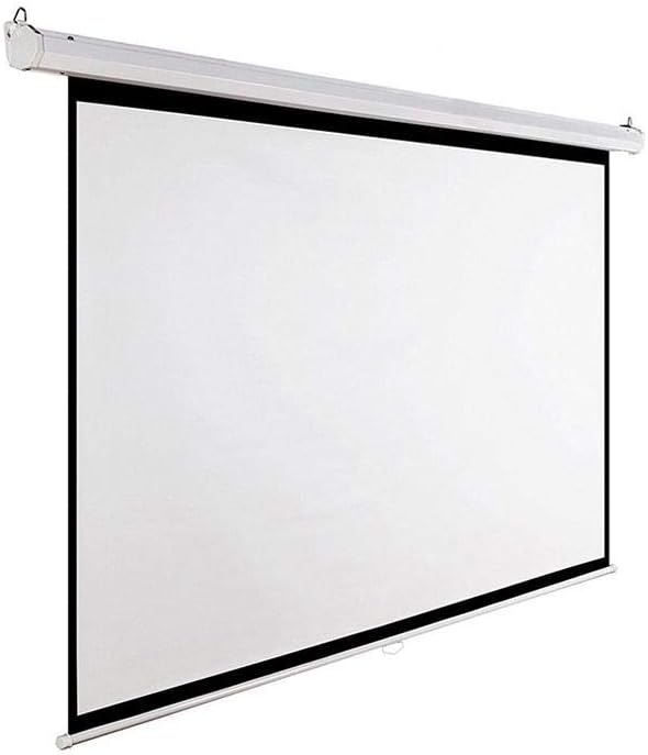 2M Mounted Projector Screen – Wall/Ceiling Pull-Down Manual or Electric Motorized Projection Screen for Home, Office & Cinema Use