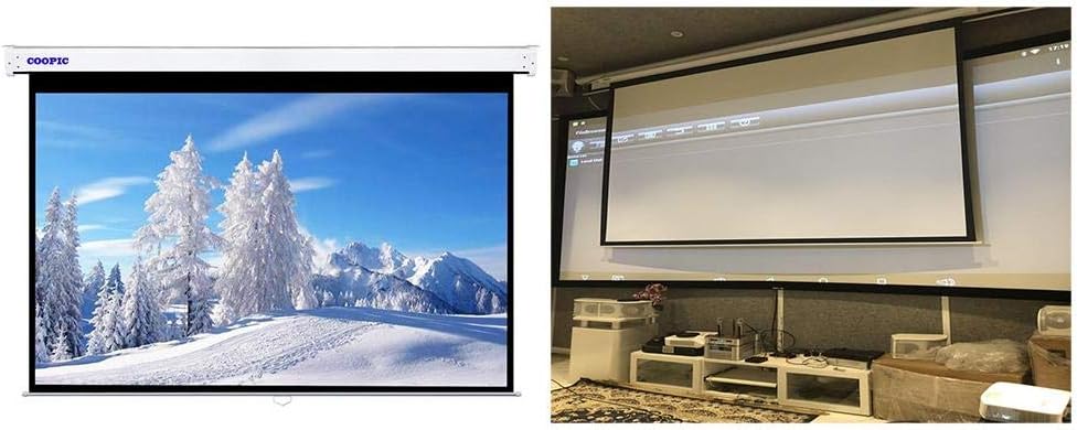 2M Mounted Projector Screen – Wall/Ceiling Pull-Down Manual or Electric Motorized Projection Screen for Home, Office & Cinema Use