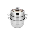 3-Tier Electric Food Steamer With Timer 32Cm- 60-Min Timer & Auto Shut-Off (32cm)
