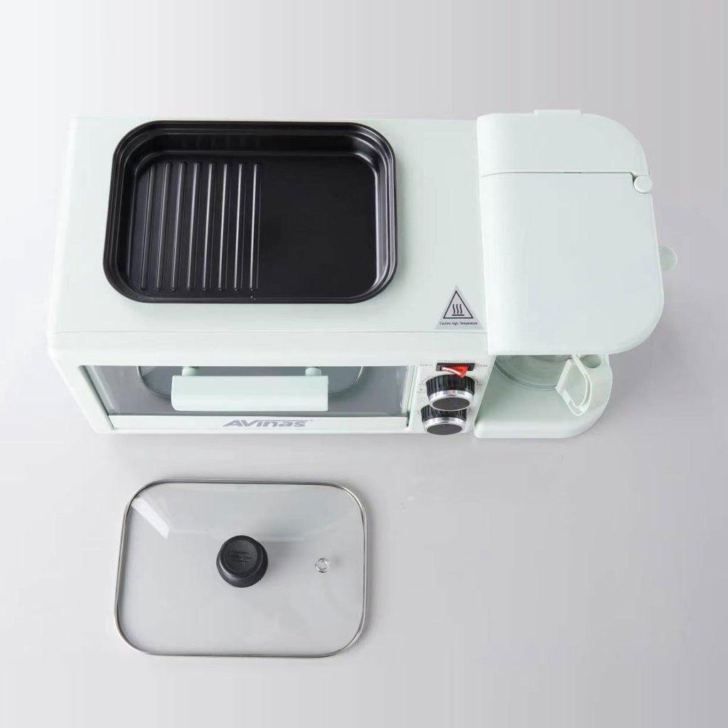 3-in-1 Electric Breakfast Machine – Multifunction Coffee Maker, Frying Pan & Mini Oven - LIFE STORES UGANDA