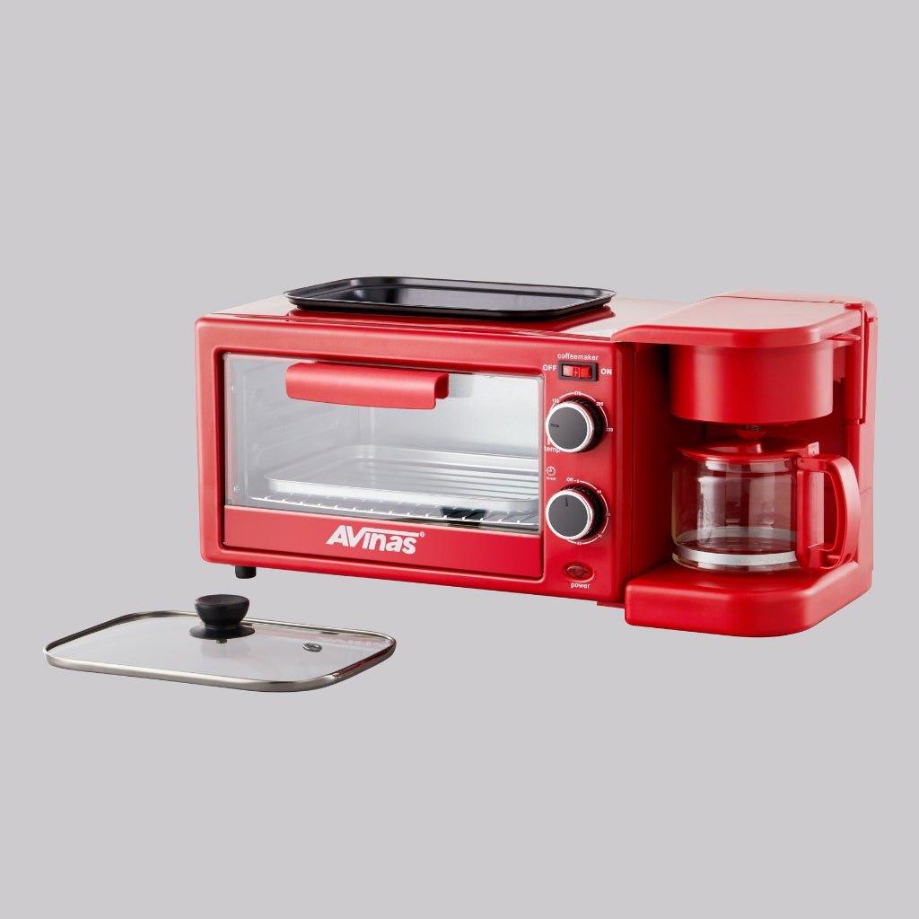 3-in-1 Electric Breakfast Machine – Multifunction Coffee Maker, Frying Pan & Mini Oven - LIFE STORES UGANDA