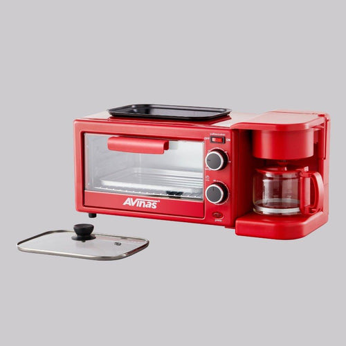 3-in-1 Electric Breakfast Machine – Multifunction Coffee Maker, Frying Pan & Mini Oven - LIFE STORES UGANDA