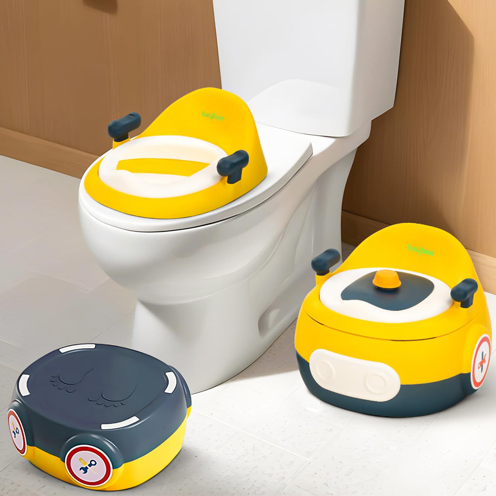 3-in-1 Baby Potty Training Seat | Comfortable & Safe Kids Potty Chair with Anti-Slip Toilet Seat, Removable Pot, Handles & Splash Guard | Potty Seat for Boys & Girls