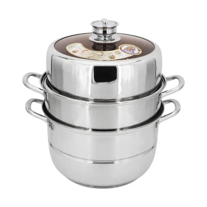 3-Layer Food Steamer 28cm Electric Multi-Tier Food Steaming Cooker with Timer – Healthy Cooking Appliance