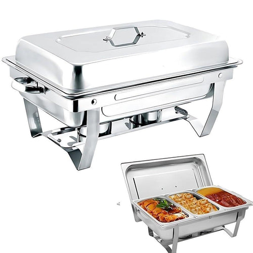 3-Pack Chafing Dish Buffet Set – Stainless Steel Food Warmer for Parties & Catering - LIFE STORES UGANDA