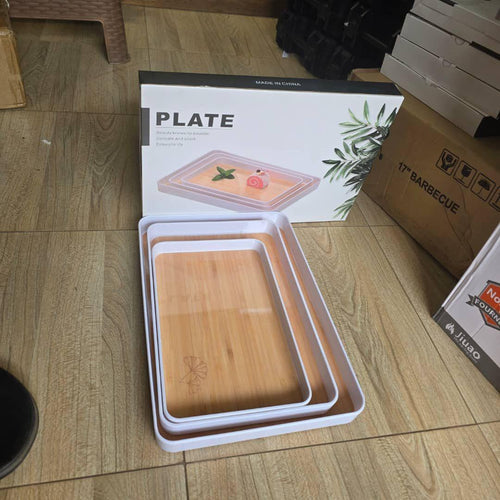 3-Piece Serving Tray Set – Elegant, Durable & Multi-Purpose - LIFE STORES UGANDA