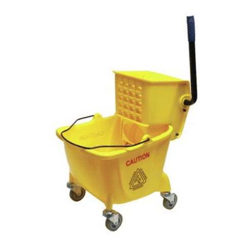 Heavy-Duty 32L Mop Bucket – Side-Press Wringer, Wheels & Industrial Mop for Fast, Efficient Cleaning