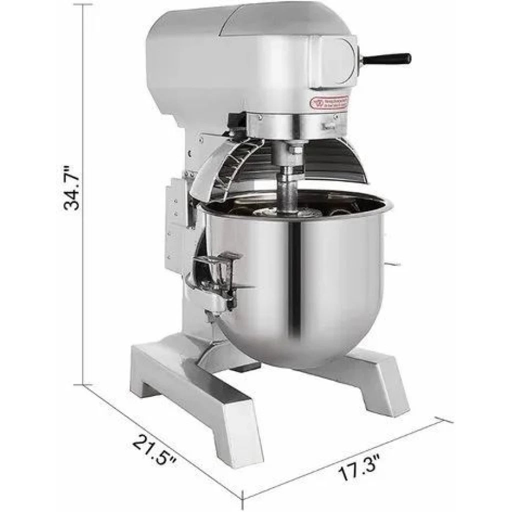 30L Commercial Electric Stand Mixer – Heavy Duty Dough Mixer, Whisk & Food Processor Machine for Bakeries, Restaurants & Industrial Kitchens