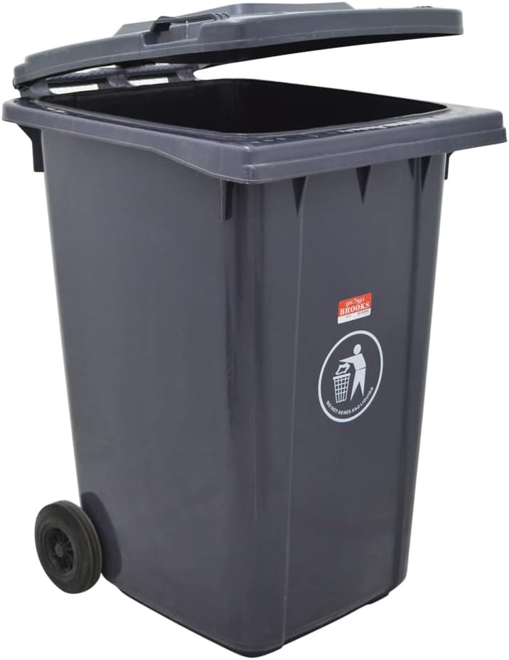 360L Wheelie Bin – Heavy-Duty HDPE Outdoor Trash Can with Wheels, Large Commercial Waste Container