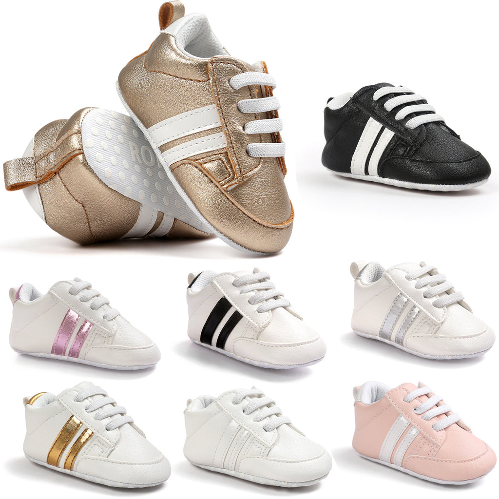 Baby Boy & Girl Moccasins Shoes – Non-slip PU Leather First Walkers for Infants - LIFE STORES UGANDA