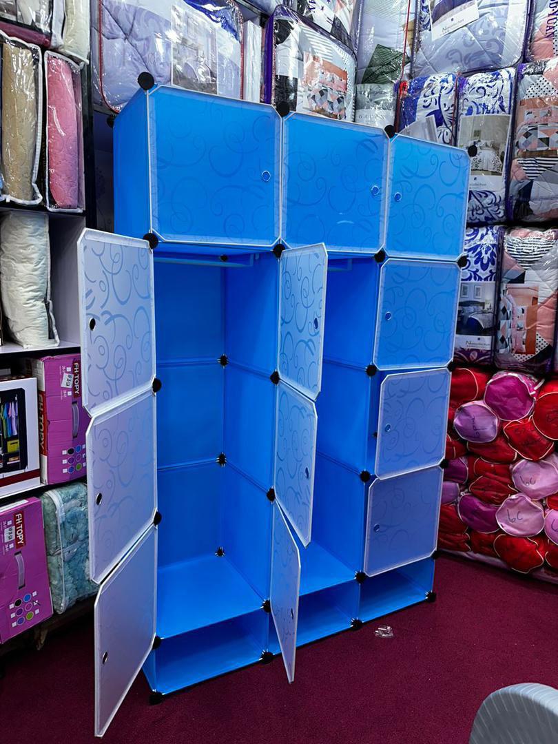 3-Column Plastic Closet Organizer - Large Capacity Waterproof Wardrobe with Easy Assembly