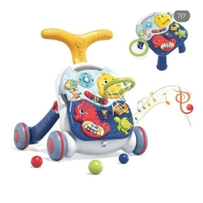 3-in-1 Baby Walker & Activity Center | Push Walker, Activity Table & Learning Center | Toy for Standing, Walking & Play (6+ Months)