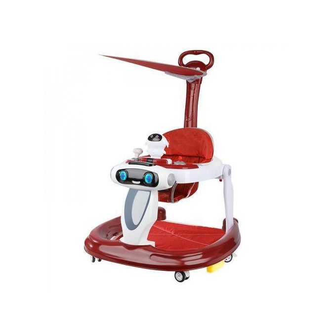 4-in-1 Baby Walker Multi-Functional Push Walker with Activity Tray & Parent Handle