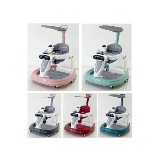 4-in-1 Baby Walker Multi-Functional Push Walker with Activity Tray & Parent Handle